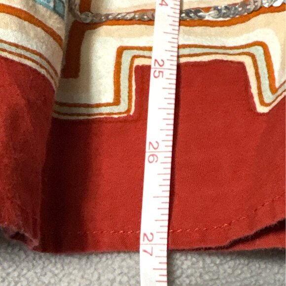 Vtg Papillon Los Angeles M Multicolor Boho Maxi Skirt With Mirror Embellishments - Picture 5 of 6